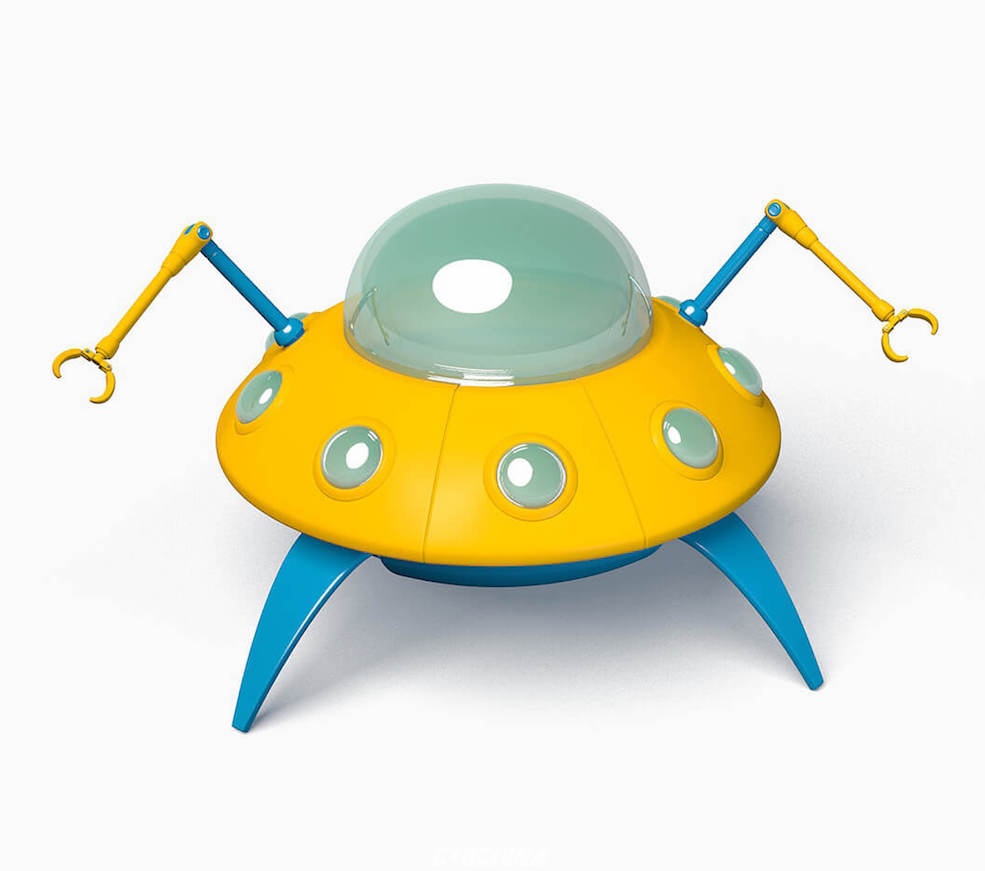 百汇 C4D模型 卡通UFO科幻飞船C4D模型 含贴图 含材质 C4D模型 095703emuj4kjmina9ji4g